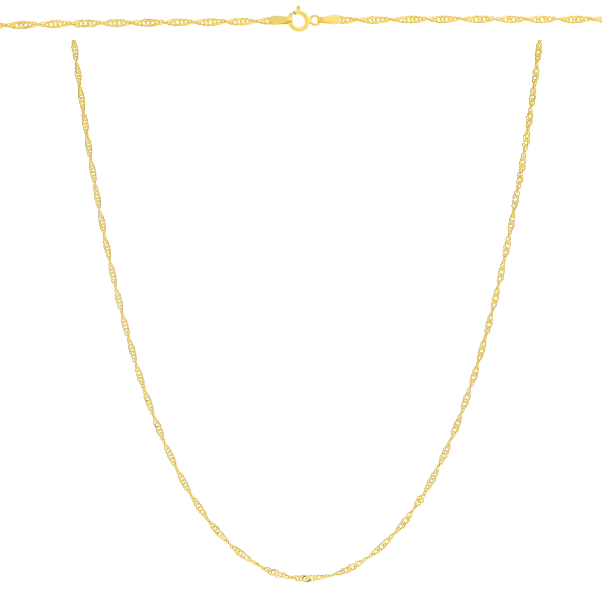 Złoty łańcuszek Singapur 45 cm pr. 585