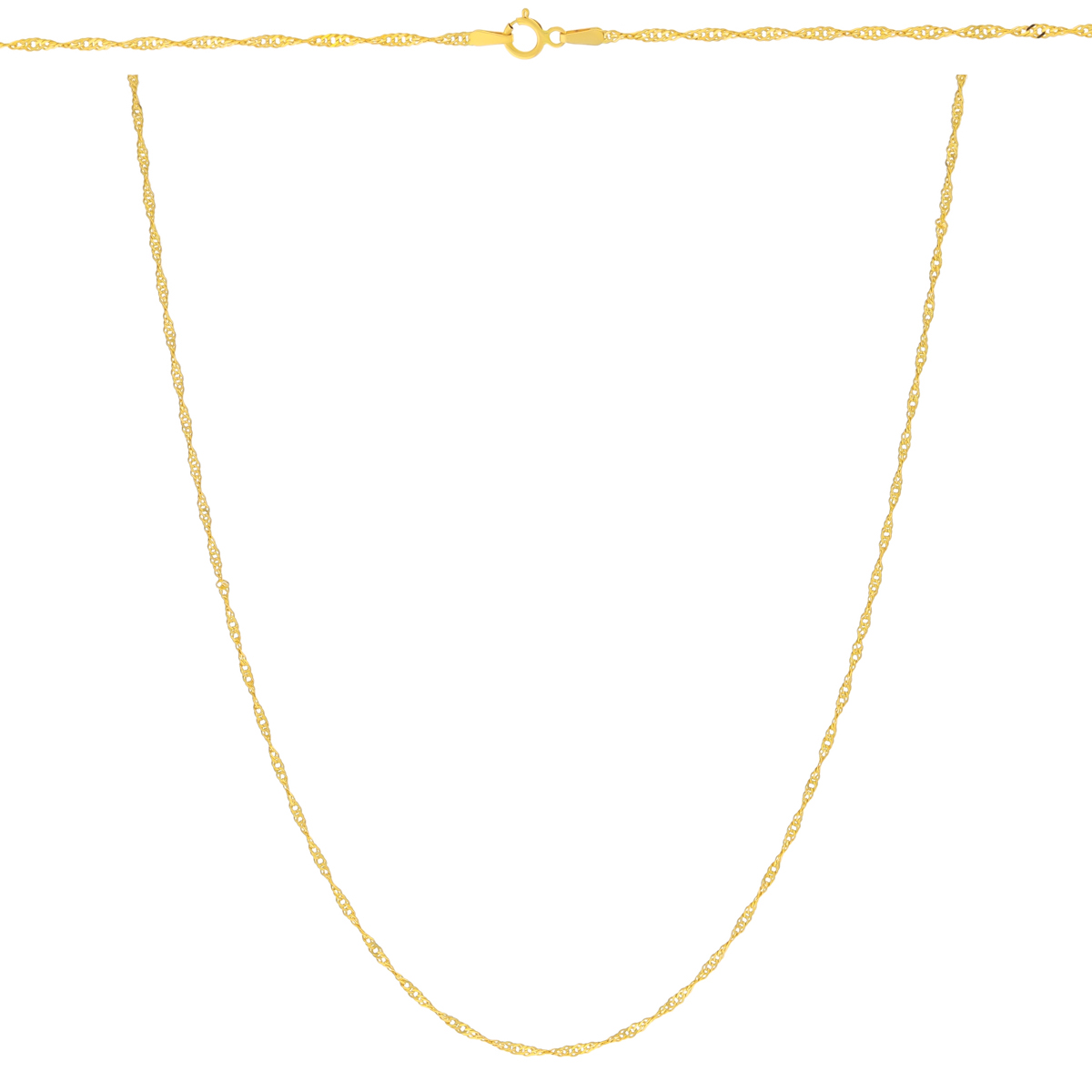 Złoty łańcuszek splot Singapur 55 cm złoto próby 333