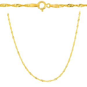 Złoty łańcuszek Singapur 45 cm pr. 585