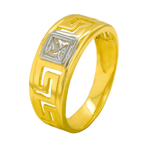 Pierścionek z cyrkonią żółte złoto próby 585 PRS25-585-CS (2)