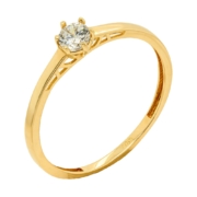 Złoty pierścionek z cyrkonią pr. 585 PRS10-585-GE (1)