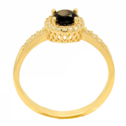 Złoty pierścionek z cyrkoniami w dwóch kolorach pr. 585 PRS4-585-GE(1)