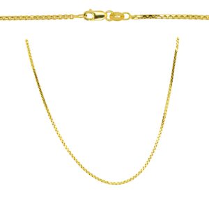 Złoty łańcuszek Kostka okrągła 50 cm pr. 585