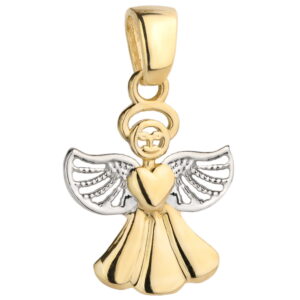 Zawieszka aniołek ze skrzydełkami z białego złota