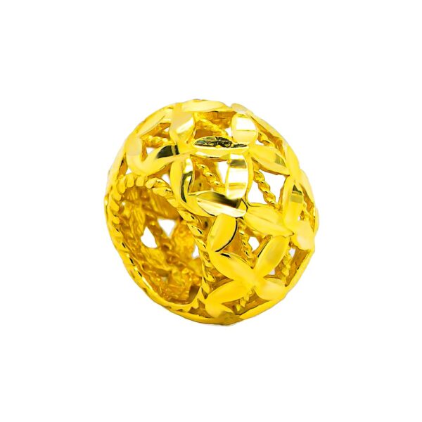 Złota zawieszka do bransoletki charms diamentowana proba 585