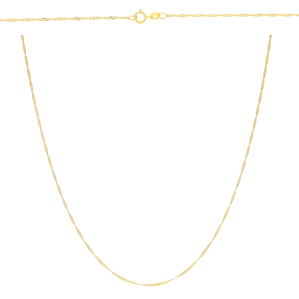 Złoty łańcuszek Singapur 40 cm pr. 333