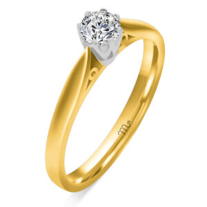 Złoty pierścionek Lab-grown diamond 0,20 ct pr. 585