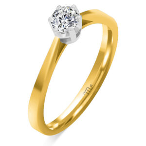 Złoty pierścionek Lab-grown diamond 0,26 ct pr. 585