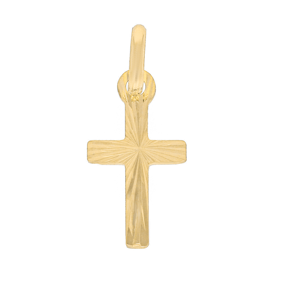 złoty krzyżyk krzyż diamentowany chrzest komunia proba 333
