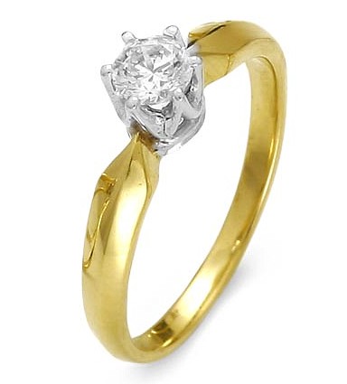 Złoty pierścionek Lab-grown diamond 0,35 ct pr. 585