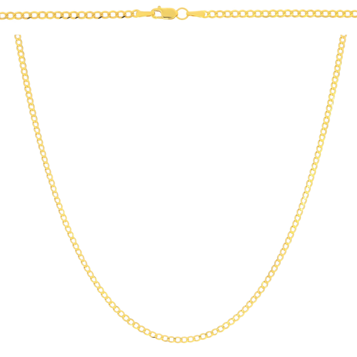 Złoty łańcuszek pancerka 55 cm pr. 585