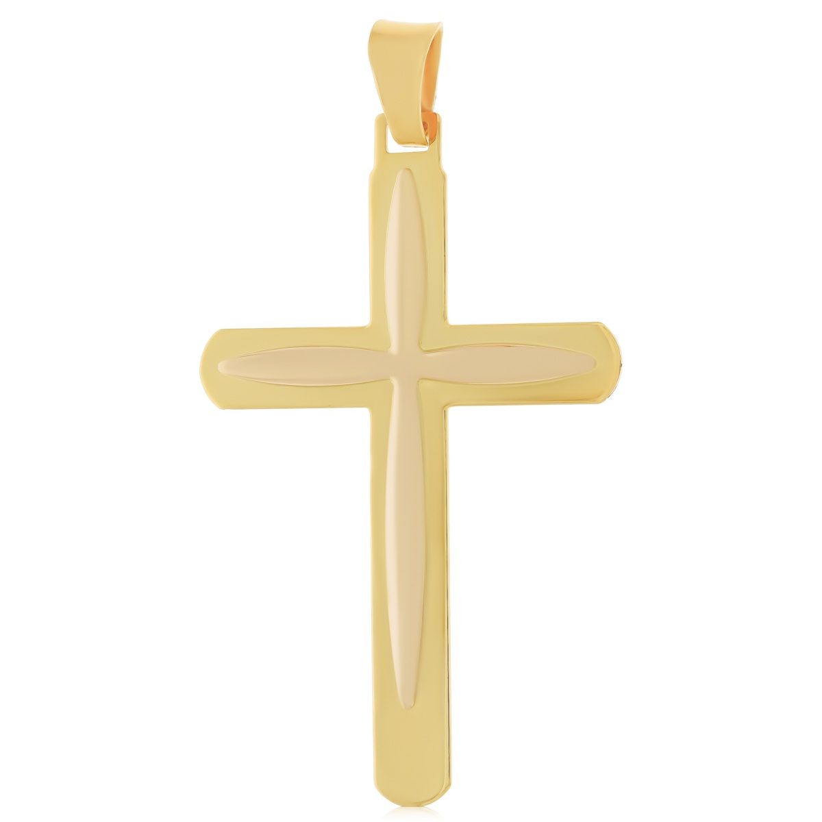 Złoty duży krzyż krzyżyk wisiorek zawieszka pr. 585