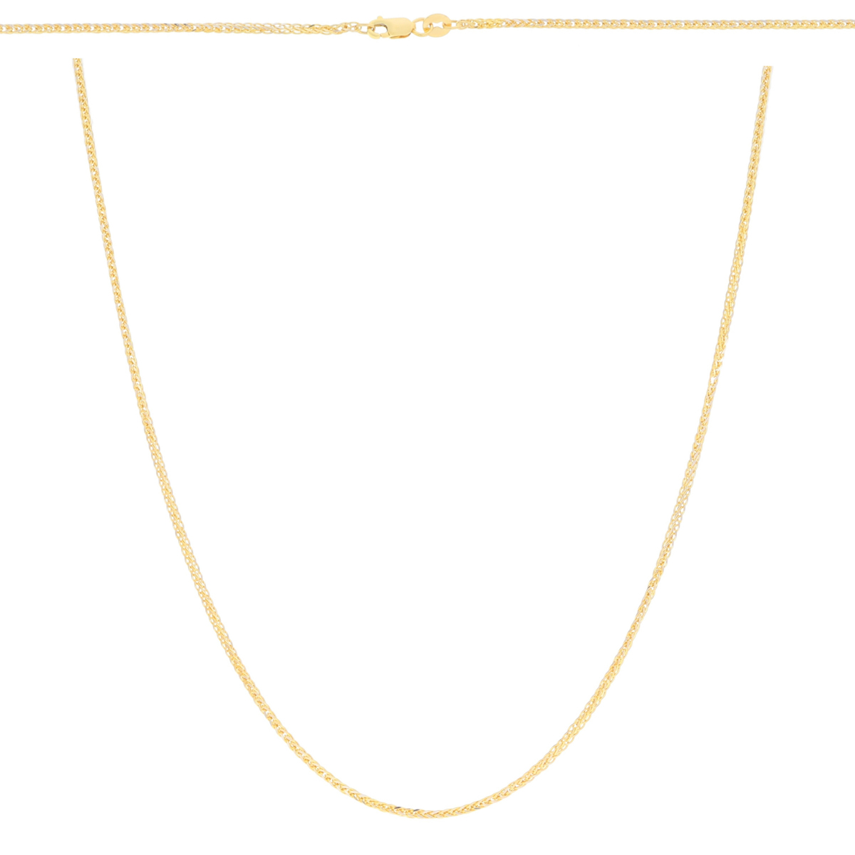 Złoty łańcuszek splot lisi ogon 50 cm złoto próby 585