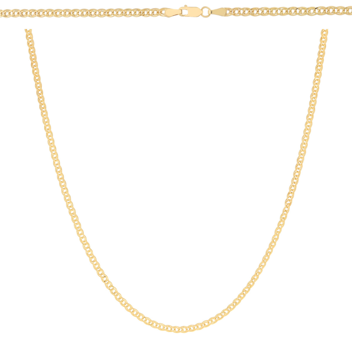Złoty łańcuszek Mona lisa 60 cm złoto próby 585
