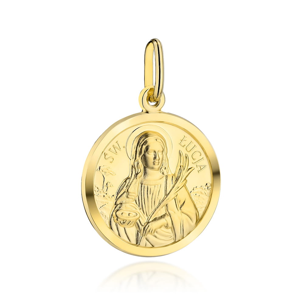 Złoty medalik święta Łucja pr. 585