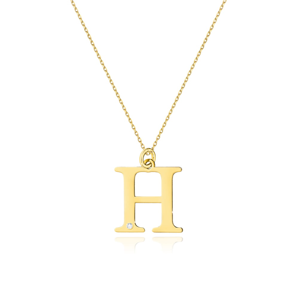 Złota celebrytka z brylantem C-69 mała literka H