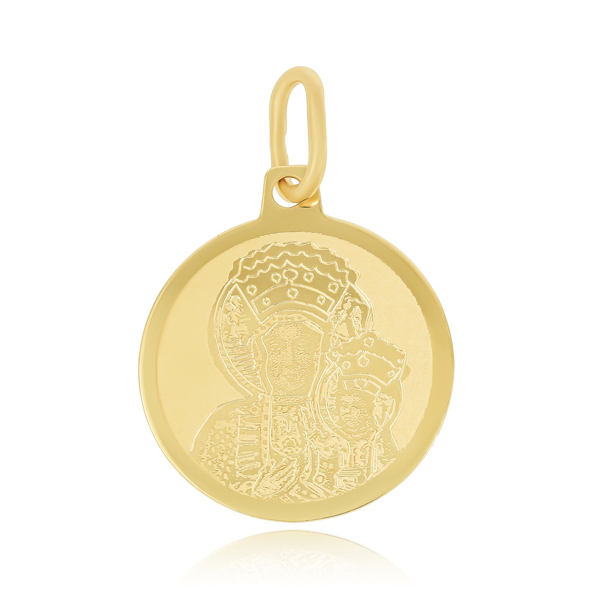Złoty Medalik Matka Boska Częstochowska w kółku pr. 585